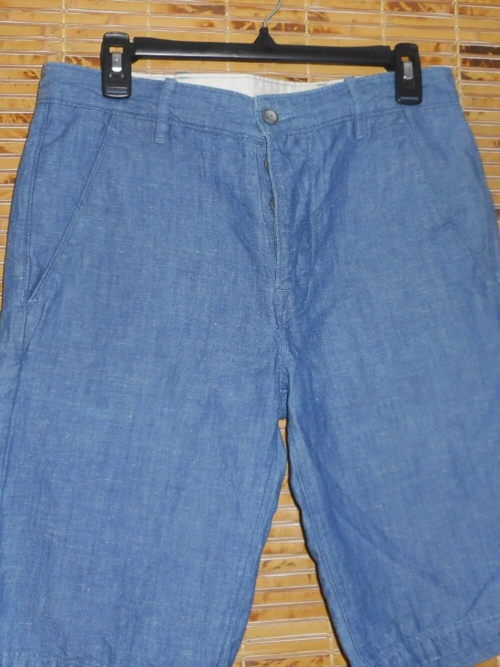 Men's Levi's Shorts Blue Chambray Flat Front Button Fly Shorts *Tag Size: W30